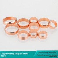 Kepala segel minyak Ferrule tembaga Spacer untuk tekanan rendah pipa tembaga pipa minyak cincin segel Ferrule dalam ukuran 15/16/18/19/20/22/25