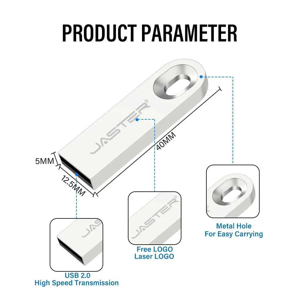 I più venduti LOGO personalizzato metallo pendrive USB 2.0 3.0 stick 1GB 2GB 4GB 8GB 16GB 32GB 64GB 128GB chiavette usb all'ingrosso
