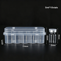 Boîte de 2 flacons de 3 ml en PP pour vaccin, transparente, pour poudre lyophilisée, emballage plastique, boîte de rangement pour flacons Cillin