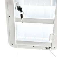 Vitrine à tabac sécurisée à 3 niveaux APEX personnalisée, anti-vol, avec verrouillage, présentoir de comptoir avec éclairage LED