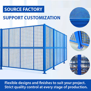 سياج أمان متحرك قابل للتخصيص للمستودعات، لوحات سياج معدنية لحماية وتقسيم ورش العمل وحماية الآلات - Product Image 1