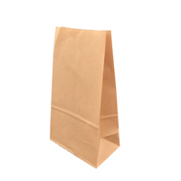 Sacs en papier kraft brun écologiques en gros, fond carré, sans poignée, qualité alimentaire, recyclables, pour l'épicerie, la boulangerie et les plats à emporter