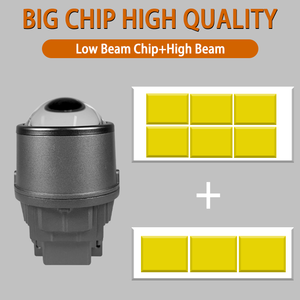 Fari Fendinebbia LED Universali 3.0 Biled Bianco+Giallo per Auto, Proiettore 3 Pollici H3 H8 H16 H11 12V con Ventola, Nuovi - Product Image 2