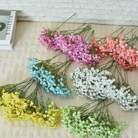 5 Tangkai 45 Bunga Baby's Breath Buatan, Batang Tunggal, Sentuhan Lembut, Bunga Plastik Buatan untuk Thanksgiving & Hari Ibu