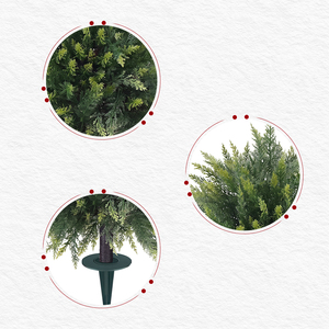 Árbol Topiario Artificial de Cedro y <span class=keywords><strong>Ciprés</strong></span> con Base para Tierra, Planta Artificial para Decoración de Jardín, Porche y Hogar - Product Image 3