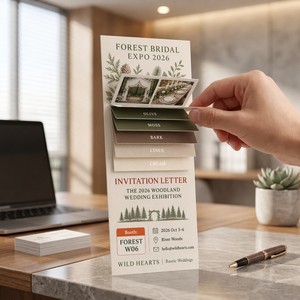 Tarjetas Promocionales Tipo Cascada para Ferias de Boda con Diseño de Pestaña Interactiva para Máxima Involucramiento del Visitante en los Stands - Product Image 2