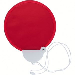 Custom Logo Promotional Folding Twist <b>Neck</b> <b>Fan</b> Collapsible Round Nylon Handheld <b>Fans</b> with Lanyard - Product Image 5