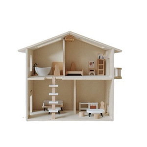 Juego de casa de muñecas <span class=keywords><strong>DIY</strong></span> de madera, juguete educativo para niños con <span class=keywords><strong>mini</strong></span> muebles modelo de moda - Product Image 1