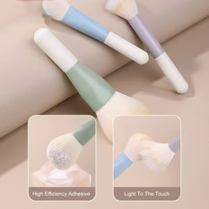 Ensemble de 10 pinceaux de maquillage en poils synthétiques doux avec manche en bois et kit de rangement pour pinceau à raser pour usage professionnel - Product Image 4