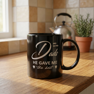 แก้วกาแฟเซรามิกสีดำ แก้วชาเซรามิกพิมพ์ลาย แก้วเซรามิกมีลายพิมพ์ ชาดำ กาแฟ - Product Image 1