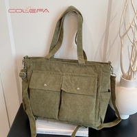 Tas Tote Grosir Colefa Bluk OEM ODM Summer Vibes Fluffy Gym dengan Resleting, Tas Tote yang Dapat Dipersonalisasi dengan Logo Cetak Kustom