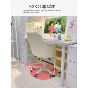 Moderna e Graziosa Sedia Girevole per Ragazze, Sedia da Studio in Tessuto per Casa, Camera da Letto, Soggiorno, Hotel, Dormitorio - Product Image 4