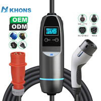 Nueva Estación de Carga Rápida para Vehículos Eléctricos de 32A 240V 7KW, Cargador EV Portátil Tipo 1 con Enchufe NEMA14-50 IP65