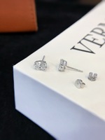 Boucles d'oreilles clous ovales en diamant de laboratoire 5x7mm 4x6mm, sertissage 4 griffes, couleur D, or massif 14K, classiques pour femme Starsgem