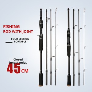 Canna da Pesca Spinning/Casting in Fibra di Carbonio ad Alta Resistenza, 4 Pezzi, con Anelli in Ceramica, per Lago e Mare, Portatile, per Bass - Vendita all'Ingrosso - Product Image 4