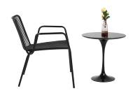Table basse et chaise en métal modernes, de haute qualité, durables et imperméables, avec siège rembourré, design contemporain pour bar et restaurant