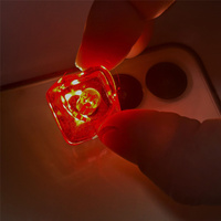 Multi-color Full Transparent Heart Shape1u Blank Keycap Durable PC Mechanical Keycap for Mx Switch Mechanical Keyboard