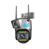 Caméra de surveillance extérieure à double objectif HD 4MP avec surveillance à distance, imagerie CMOS, panoramique/inclinaison, Wi-Fi sans fil, caméra de sécurité domestique