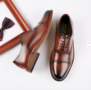 Zapatos de Hombre con Cordones, Punta Suave, Parte Superior de Tejido, Color Marrón, Suela de Goma Antideslizante, Entresuela de TPU, Aptos para Todas las Estaciones - Product Image 3