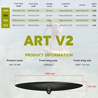Hydrofoil haute vitesse ART V2 999 en carbone pour les navigateurs offshore performants : croisière rapide, faible dragage, efficacité de glisse optimale