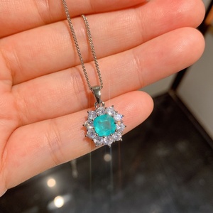 Hot Selling Eco-friendly Classic <b>Earrings</b> and Pendant <b>Set</b> Blue Copper Cubic Zirconia Non Tarnish Jewelry <b>Set</b> for Everyday Wear - Product Image 6
