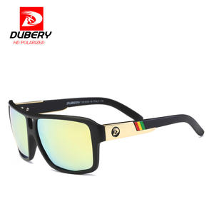 DUBERY 2026 Lunettes de <span class=keywords><strong>soleil</strong></span> polarisées UV400 tendance pour hommes et femmes, surdimensionnées, sans monture, bleues, transparentes, rouges, jaunes - Product Image 1