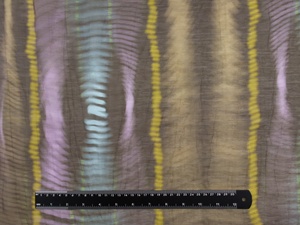 25 Năm Mùa Xuân/Mùa Hè Mới Mục Nâu Không Thường Xuyên Màu Sọc In Tel Polyester Vải Váy Sườn Xám Vải - Product Image 3