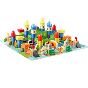 Bloques de Construcción de Madera Personalizados para Bebés, 178 Piezas, Castillo, Juego de Bloques Encajables, Regalo Educativo, Juguetes de Construcción de Ciudades para Niños y Niñas - Product Image 2