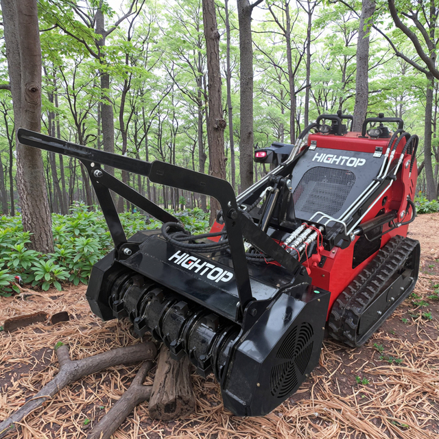 Mini Hydraulic Lawn Flail Hammer Mower Mulcher Forestry Mulcher for Skid Steer Loader Wheel Loader 23HP Diesel Engine Fully