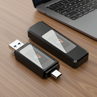 Penawaran Terbatas Flash Drive USB 3.0 + Type-C Antarmuka Ganda Logam Baru dengan Layar TFT 32GB-512GB Kecepatan Tinggi