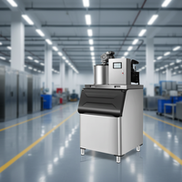 Machine à glace en flocons commerciale avec compresseur PLC, moteur, pompe à eau - Capacité de stockage de 350 kg, réfrigérant R404A, utilisation facile pour les fruits de mer