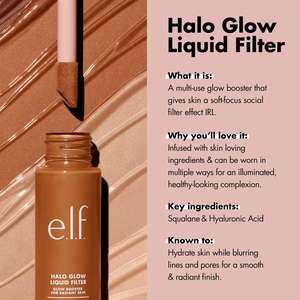 Esencia Facial Multiusos Elf Halo Glow Liquid, Base <span class=keywords><strong>de</strong></span> Maquillaje <span class=keywords><strong>de</strong></span> Larga Duración, Prebase <span class=keywords><strong>de</strong></span> Maquillaje, 31.5ml - Product Image 2