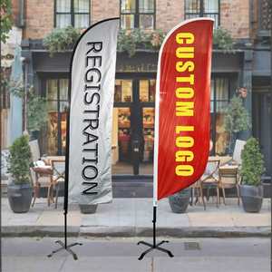 Custom Advertisement 10 Ft Feather Flag Poles Feather Flags Double Sided Beach Flag Accessories - Product Image 1