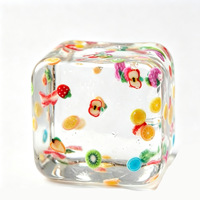 Jouet anti-stress tendance en forme de cube de glace, jouet de décompression, cube de glace souple, jouet souple en maltose, best-seller
