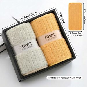 Ensemble de serviettes en nylon élégantes promotionnelles avec logo personnalisé, haute absorption et broderie durable pour les cadeaux d'événements de mariage - Product Image 2