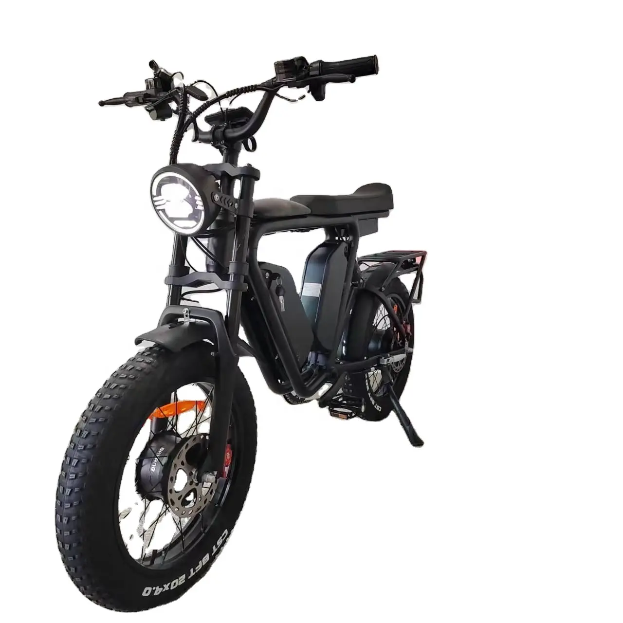 Ebike bafang – double moteur coréen, double batterie 44ah, frein à huile, Suspension complète, siège Long, gros pneu, vélo électrique rapide