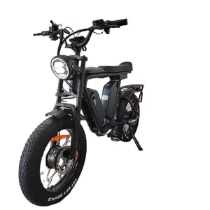 Óleo de freio ebike bafang, motor duplo, bateria dupla de 44ah, suspensão completa, assento longo, pneu gordo, bicicleta elétrica