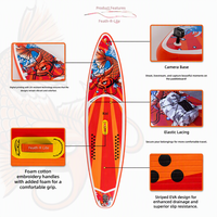 Planche à pagaie gonflable en PVC épaissi et renforcé pour adultes - Surf à pagaie debout en plein air