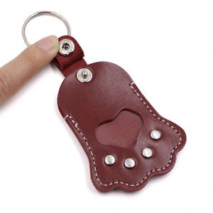 YY Dog Pet Fur Memorial Keychain Hair Keep <b>Keyring</b> <b>Charm</b> Cat Dog Fur Memorial Pendant Dog Cat Paw Shape Design Keychain - Product Image 2