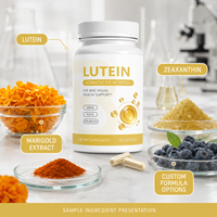 Complément alimentaire en capsules de lutéine et de zéaxanthine, formule OEM Daily Eye Nutrition, 60 unités, bien-être quotidien, utilisation facile.