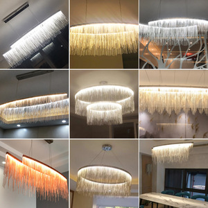 Minimalist Style Lighting Modern Tassel Chandelier LED Dining Room Luxury Art Living Pendant <b>Lamp</b> HM-SY-C-1760 Modern Tassel Cha - Product Image 6