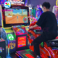 Machine de jeu d'arcade de course de moto simulateur de conduite dynamique à monnayeur pour salle de jeux de parc d'attractions