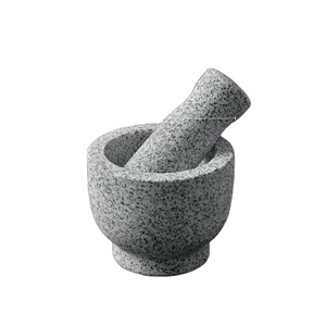 Pestle and Mortar Set Natural Spice & Herb Crusher Grinder sesame white Natural granite