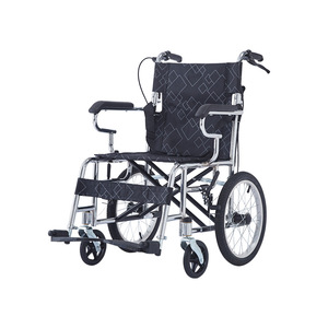 Fauteuil roulant manuel léger et pliable avec frein en U pour personnes âgées et handicapées - Product Image 1