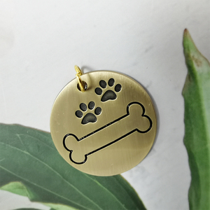 Logo gravé sur mesure plaqué cuivre antique émail doux étiquettes <span class=keywords><strong>de</strong></span> <span class=keywords><strong>nom</strong></span> <span class=keywords><strong>de</strong></span> <span class=keywords><strong>chat</strong></span> Gog étiquettes d'identification - Product Image 4