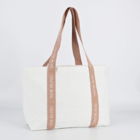 Sac fourre-tout personnalisé avec logo imprimé, motif dessin animé, 12 oz, toile épaisse, poignée large en sangle, pour courses, usage quotidien, boutique