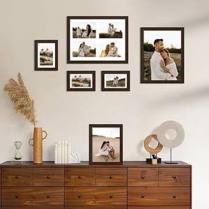 Cadres <span class=keywords><strong>photo</strong></span> muraux en acrylique modernes et luxueux, durables, à fixer au mur, pour la maison, vente en gros, cadre <span class=keywords><strong>photo</strong></span> en bois noir A4 - Product Image 5