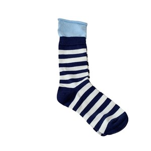 Women's Seamless Striped Mid Calf Socks Cotton Slouch Style Autumn Winter Casual Socks Navy Blue Yellow Coffee Red Green Coffee - Product Image 4