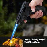 Pistola de Soldadura con Llama Ajustable, Estilo Pistola Reversible, Encendedor de Cigarrillos de Lujo a Prueba de Viento con Explosión Directa