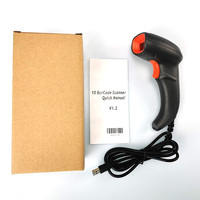 Cable de escáner de código de barras láser portátil 1D lector de código de barras de mano de largo alcance Cable USB para Cable de sistema POS y gestión de inventario